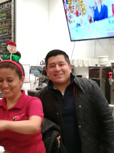 Hey...Manny Jr. came in for some hot chocolate, too.