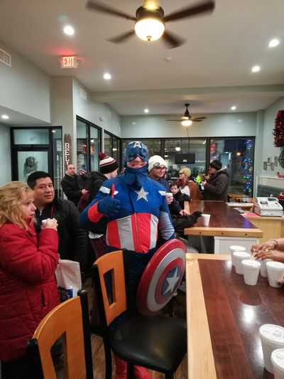 Even Captain America came by!